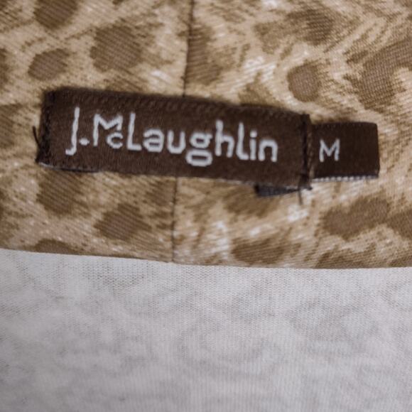 J. McLaughlin Panama Catalina Cloth Faux Wrap Animal Print Dress Size Medium - Picture 4 of 13